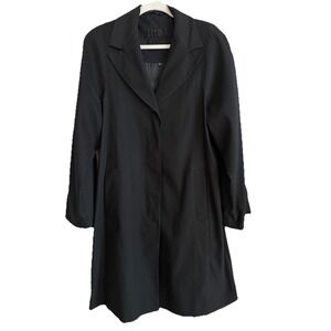 VTG Utex Limited Edition Women Sz 8 Black‎ Swing Trench Coat Classic Lightweight